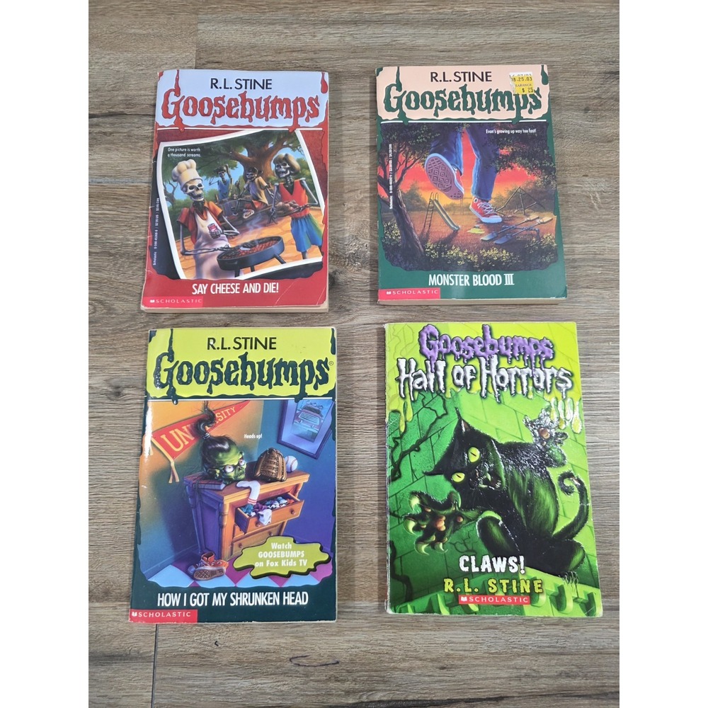 Goosebumps Book Bundle R. L. Stine Books Lot of 4 Vintage Horror